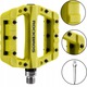 Педали за велосипед Rockbros, универсални, противоплъзгащи, жълти, лесен монтаж