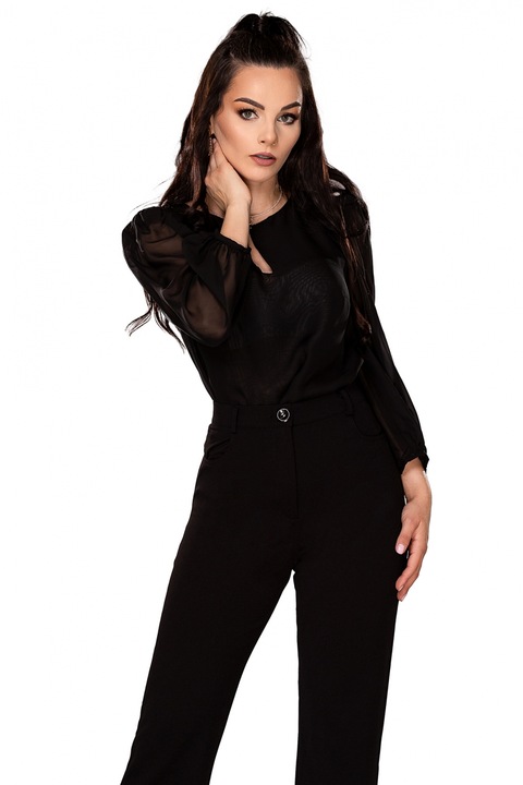 Bluza voal negru, Bln 325n