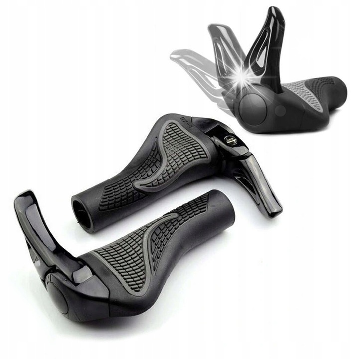 Mansoane RockBros BT1008B, ergonomice, antiderapante, 139x22mm, set