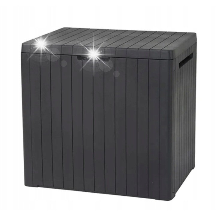 Keter City Storage Box 113L tároló doboz, grafit, 57,8x44x55cm