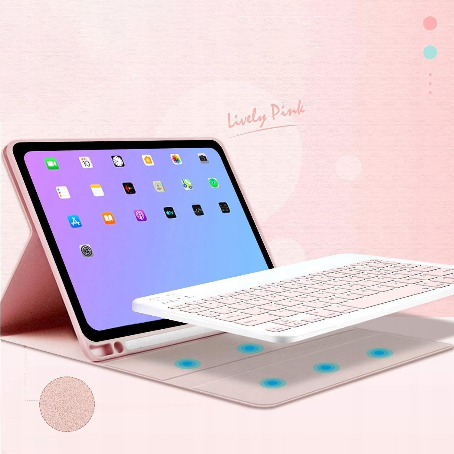 Etui cu tastatura pentru Lenovo Tab P12 TB370, protectie, design elegant, negru, dimensiuni precise