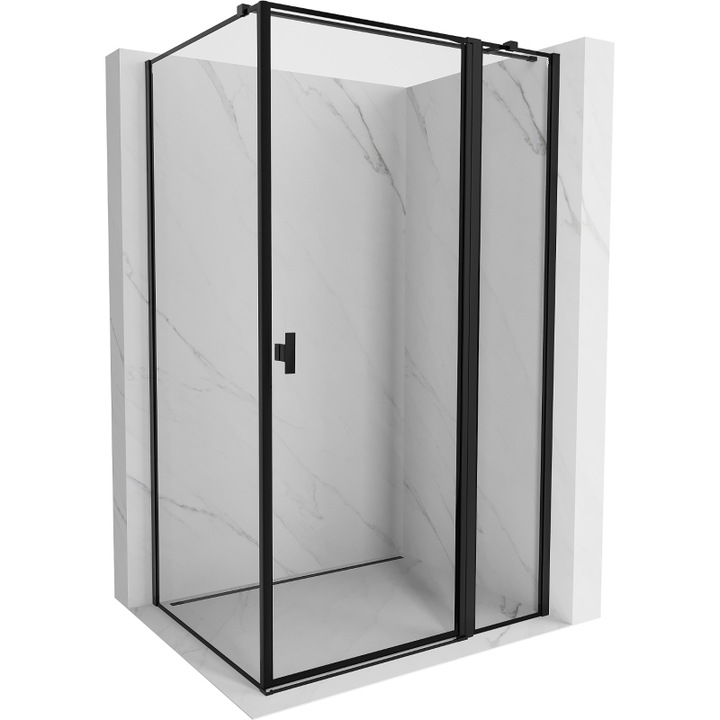 Mexen Mist T cabina de dus batanta dreapta 70 x 110 cm, cadru negru, negru - 8A4T-070-110-70-70-P