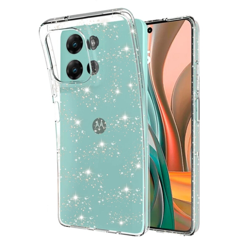 BestCase® Husa pentru Motorola Edge 50 Neo, Shine Glitter, Transparent