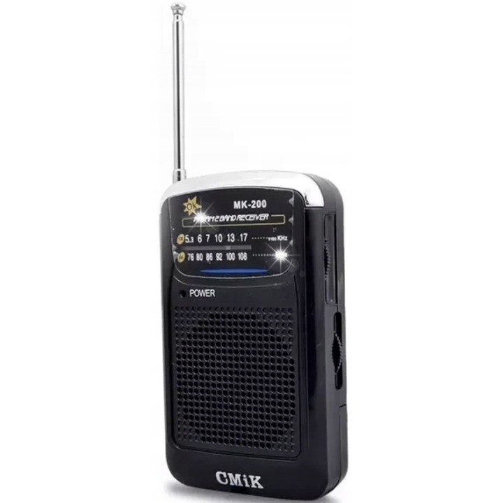 Radio portabil CMIK-MK200, FM/AM, negru, 11x7x3cm
