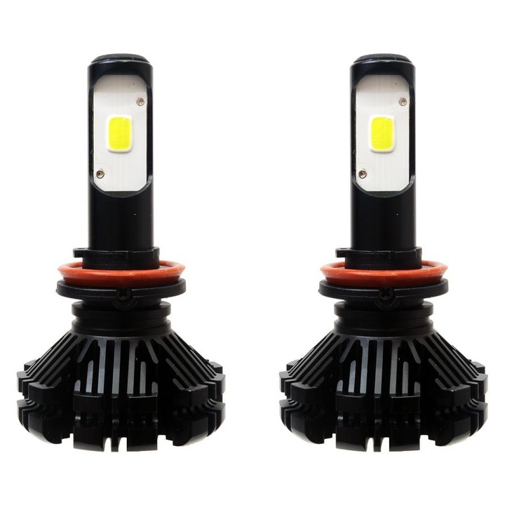 Set becuri LED H11 NSSC seria CX 6000K 60W, 3000 lumeni, aluminiu