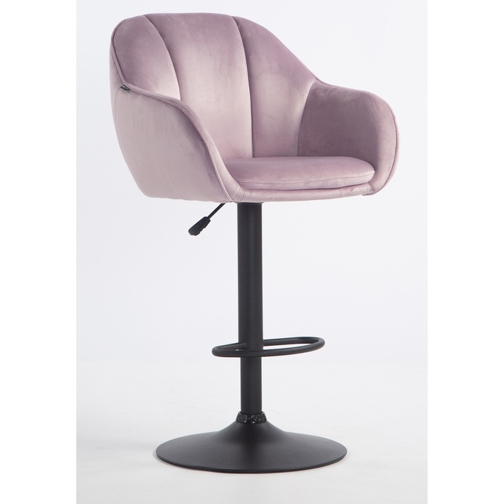 Votana HR2055W Halványlila modern velúr szék fekete lábbal