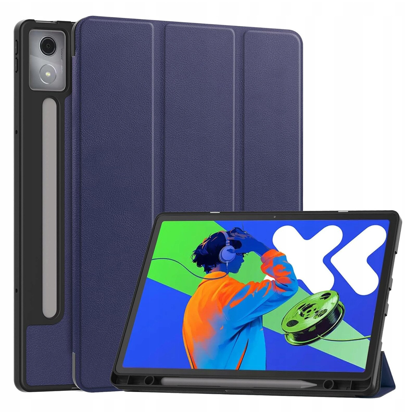 Husa tableta Lenovo Idea Tab Pro / Pro MT 12.7 TB-373, neagra, cu suport