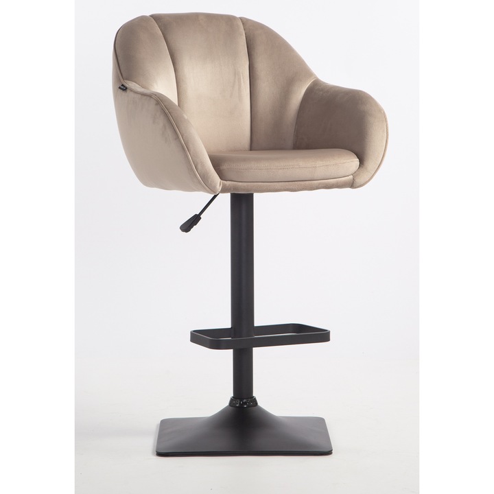 Votana HR2055KW Latte modern velúr szék fekete lábbal