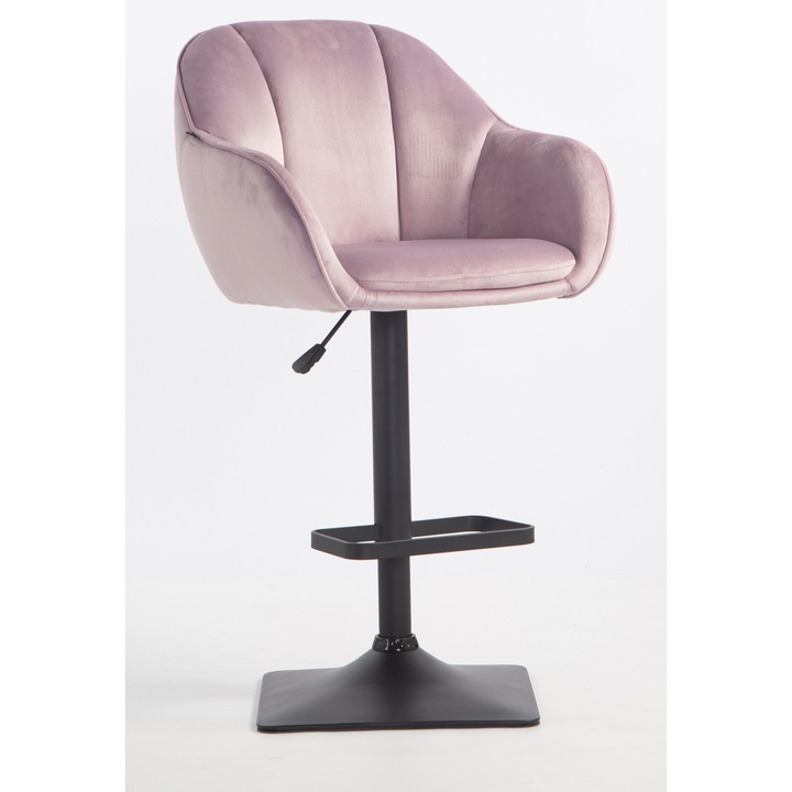 Votana HR2055KW Halványlila modern velúr szék fekete lábbal