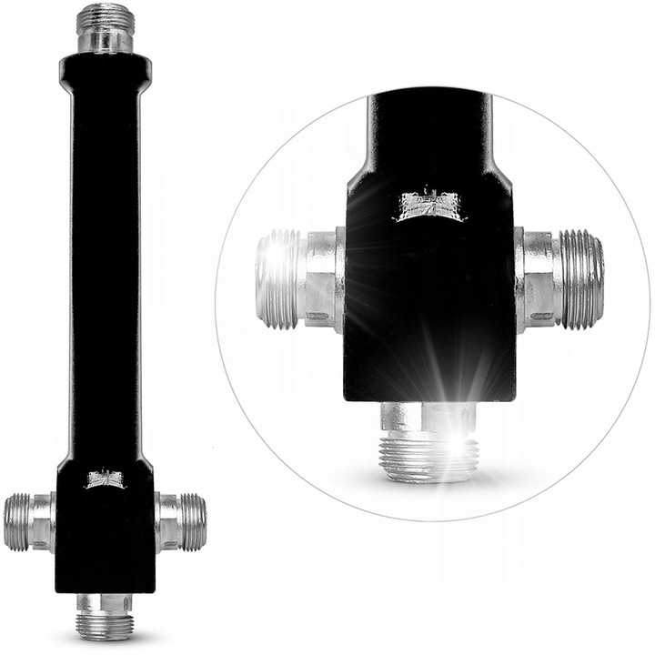 Splitter 3 cai Signaflex, 800-2500 MHz, 50 W, 90x85x30mm, negru