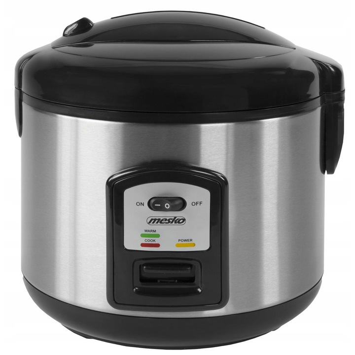 Oala de gatit orez Mesko MS 6411, 1.5L, 500-1000W, argintiu