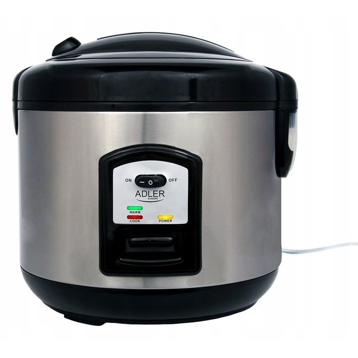 Електрическа оризоварка Adler 6406, 1.5L, функции за готвене и поддържане на топлина, 21.2x11см