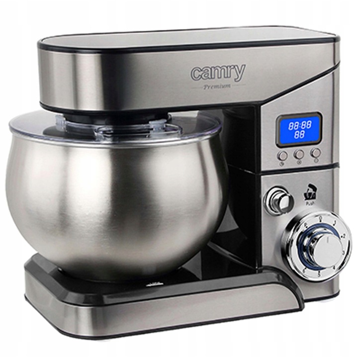 Robot planetar CAMRY CR 4223, 2000 W, 5L, 6 viteze, argintiu/gri