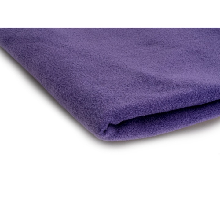 Polár kelme, 300 g/m², Lila szín, 100% Poliészter, Méretek 50cm x 155cm