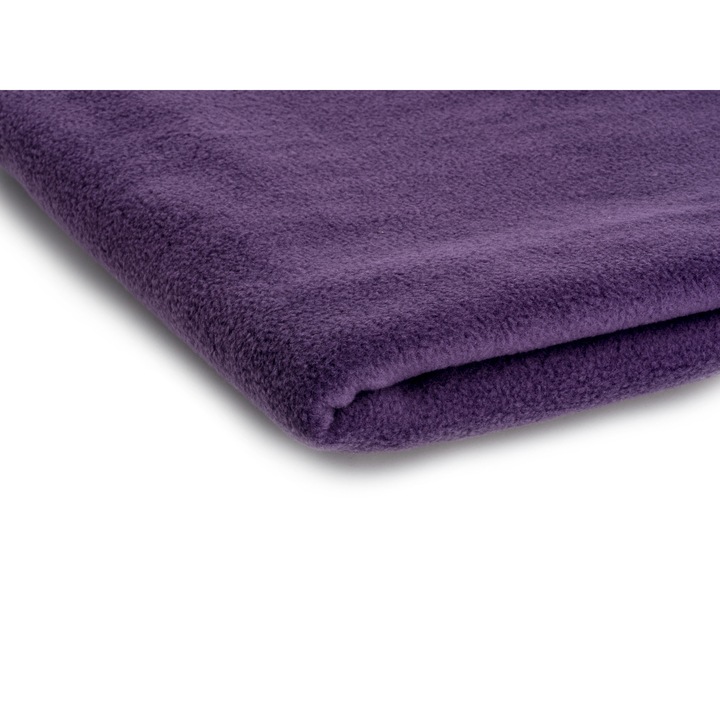 Fleece kötöttáru 300 g/m², Szilva szín, 100% Poliészter, Méretek 50cm x 155cm