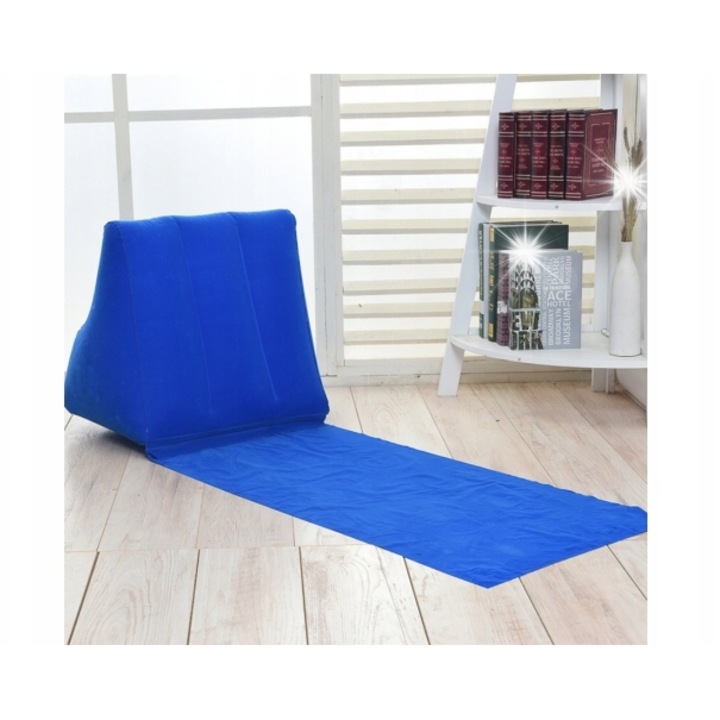 Saltea plaja gonflabila Satis cu spatar, 95x45cm, multicolor