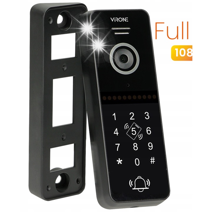 BESAR videó kaputelefon, 10" monitor, Full HD, Fekete