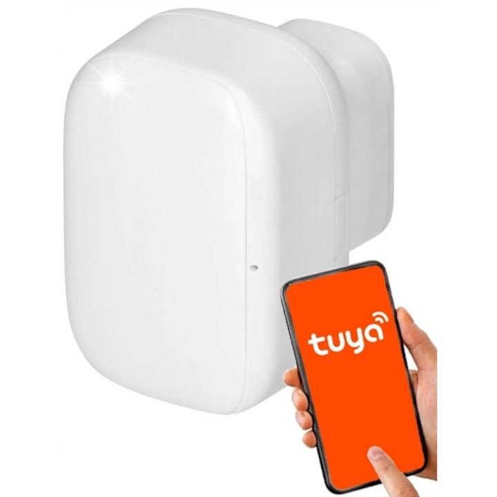 Czujnik Ruchu PIR Tuya Smart Wi-Fi Orno, alb, 22.6x61x50mm, set 1 buc.