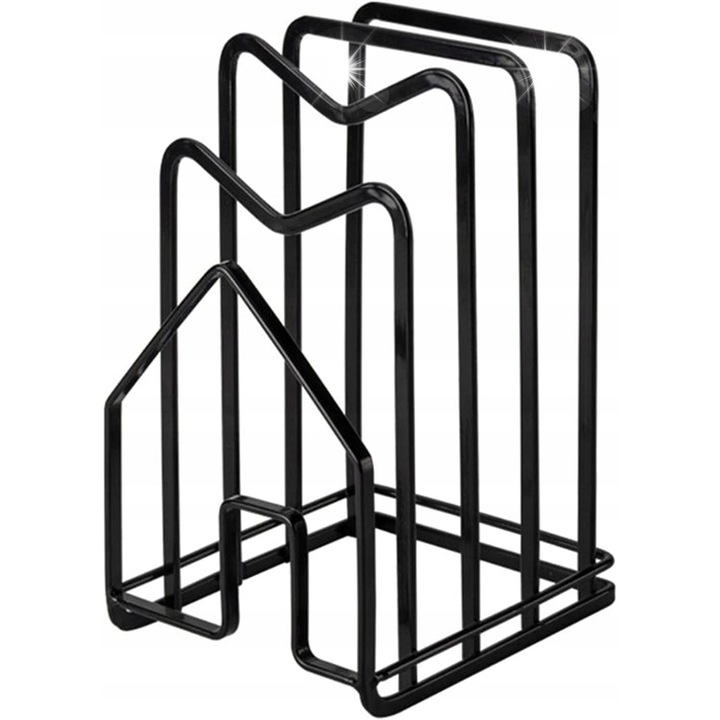Organizator metalic pentru farfurii negru, 21,50x14,50x12,50cm