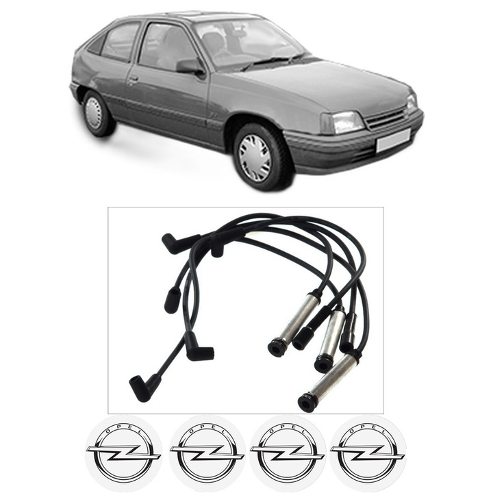 Set fise bujii aprindere OPEL KADETT E Hatchback (T85) 1.6 i (C08, C48, D08, D48) E 16 NZ KW 55 CP 75 CMC 1598 din 1986-1991, auto, Bosch, 4 Stickere auto cu OPEL