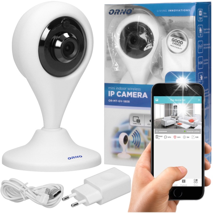 Camera de supraveghere WiFi HD Orno, 68x105mm