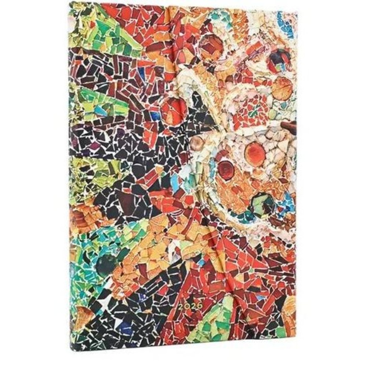 Agenda Paperblanks, Kalendarz Midi 2026, mozaica Gaudi, 13x18cm, 160 pagini