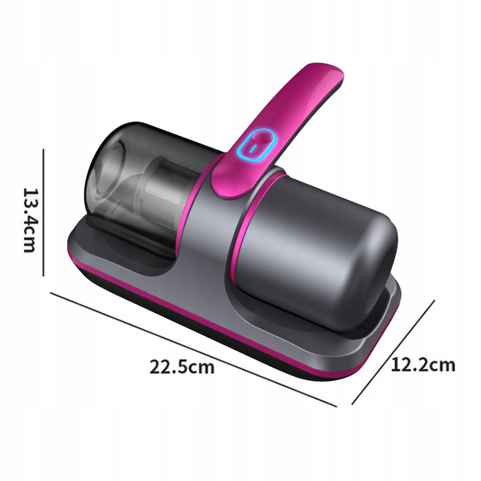 Aspirator fara fir pentru indepartarea acarienilor, gri, 22.5x12.2x13.4cm