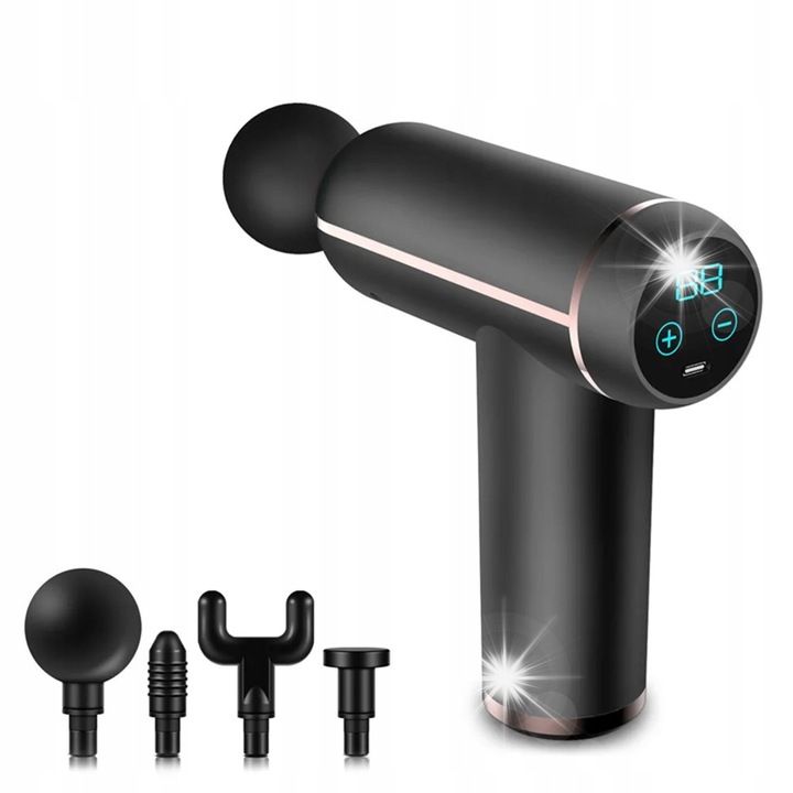 Masajer anti-celulitic cu 4 capete de masaj, tehnologie cu infrarosu, incarcare USB, display LED