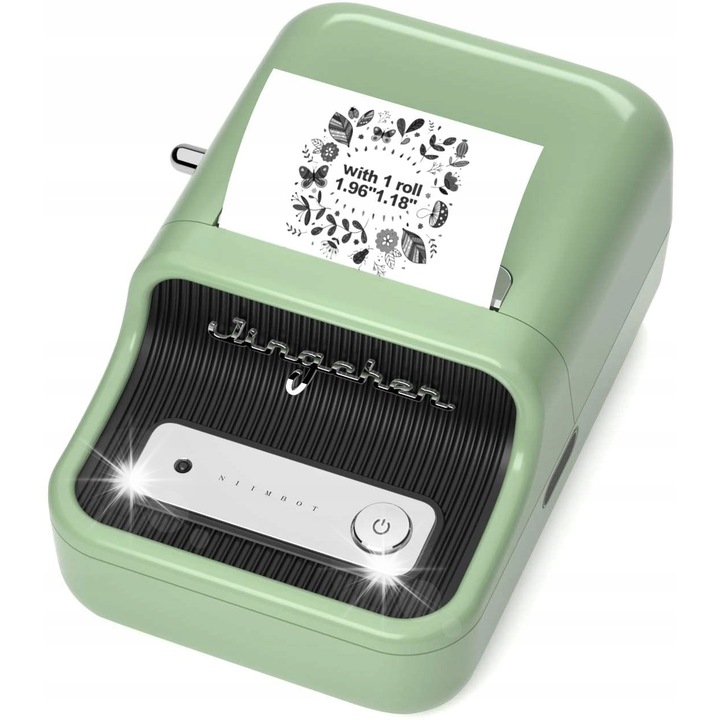 Imprimanta termica NIIMBOT B21, wireless, etichete autocolante, verde, 1200mAh