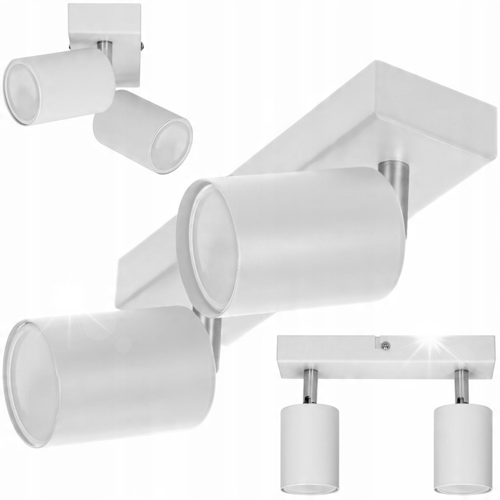 Lampa de tavan, Adviti, 6194W, GU10, 2x50W, Alb