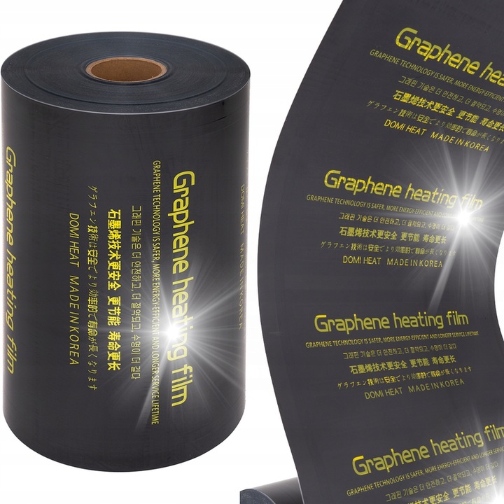 Fólia fűtéshez, Cronos, 140W/m, 0,5m, padlófűtéshez, 1m, fekete