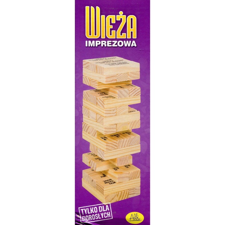 Joc pentru adulti Party Tower Game, Albi, 48pcs