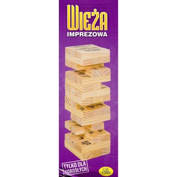 Joc pentru adulti Party Tower Game, Albi, 48pcs Joc pentru adulti Party Tower Game, Albi, 48pcs