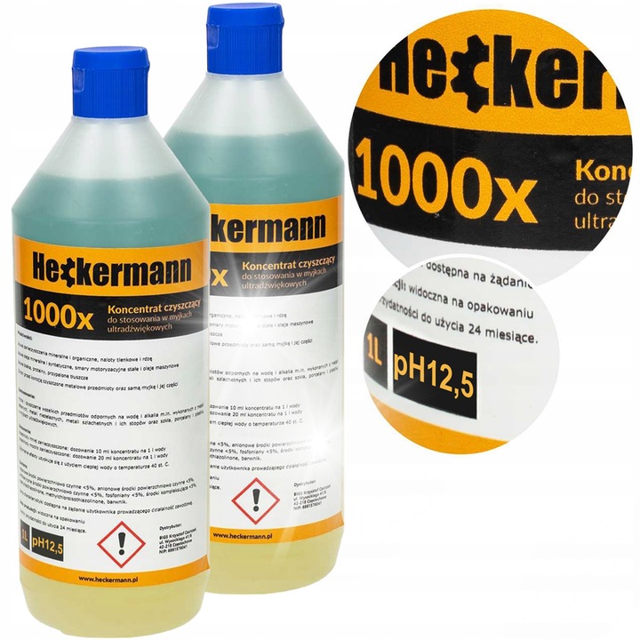 Concentrat lichid pentru masina de spalat cu ultrasunete, 2 L, Heckermann