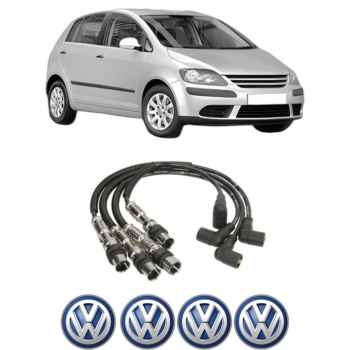 Set fise bujii aprindere Volkswagen GOLF PLUS V (5M1, 521) 1.2 TSI CBZB KW 77 CP 105 CMC 1197 din 2009-2013, auto, Bosch, 4 Stickere auto cu VW