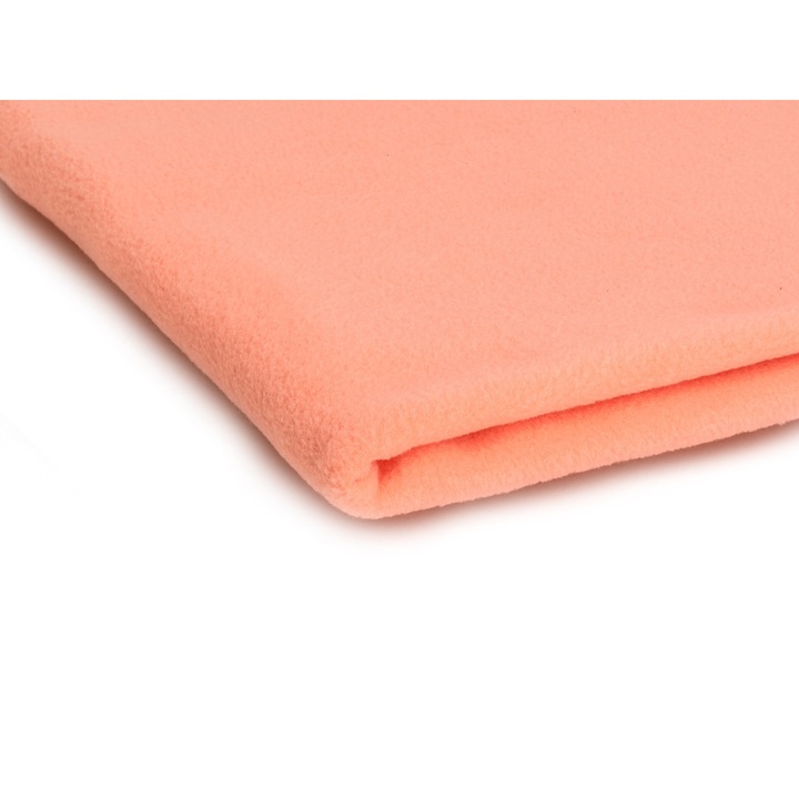 Fleece kötöttáru 300 g/m², Lazac szín, 100% poliészter, Méretek 50cm x 155cm
