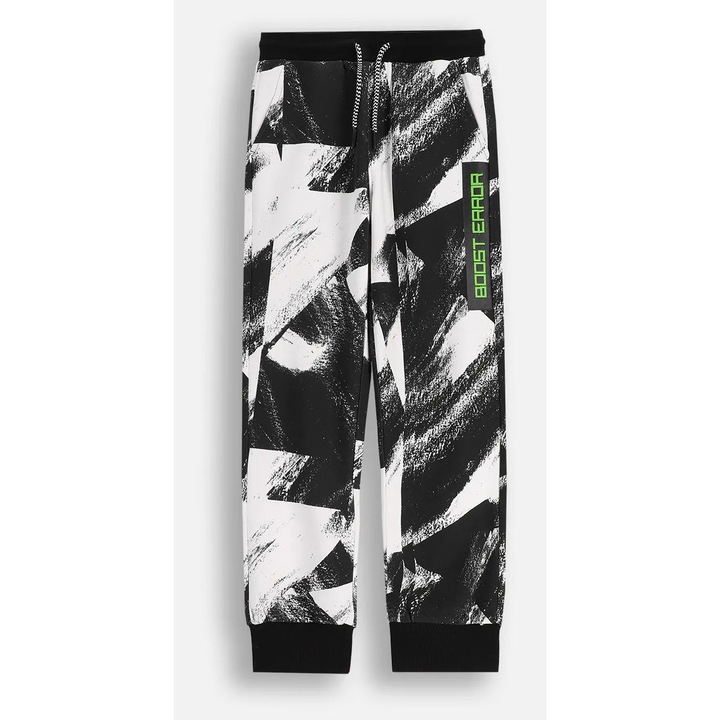 Gyermek nadrág, Coccodrillo, fehér/fekete, 128 CM