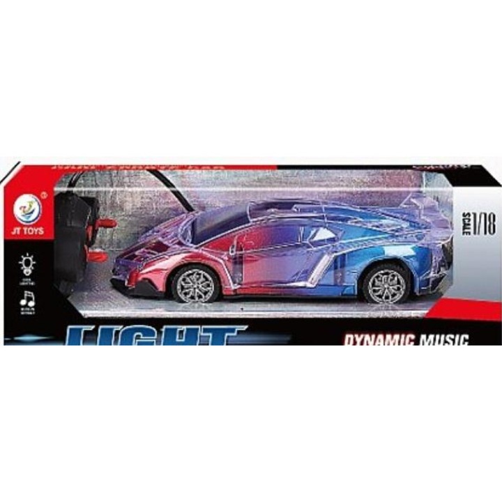 Masinuta ADAR cu lumini si sunet, 21x9,5x9cm, alb/negru