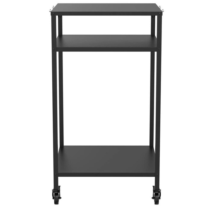 Modul bucatarie de exterior masa inalta cu rafturi deschise negru 60x60x110 cm Cozze 90538