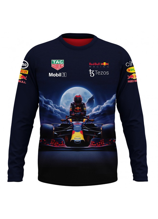 Bluza barbati Max Verstappen F1 108.85, maneca lunga, multicolor
