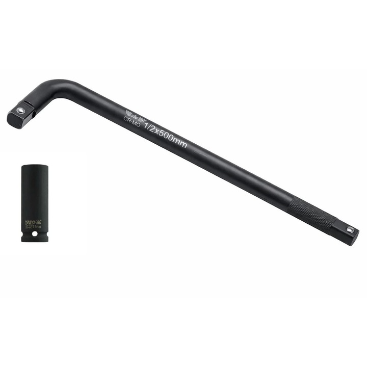 Cheie de roti ramforsata L 500 1/2 + tubulara de impact lunga 19 mm