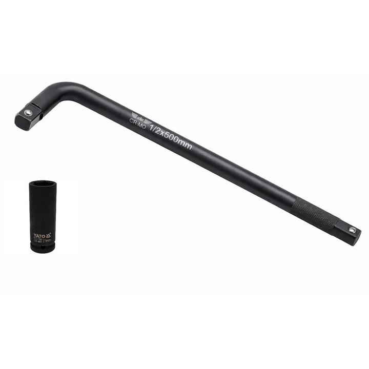 Cheie de roti ramforsata Adler L 500 1/2 + tubulara de impact lunga 21 mm