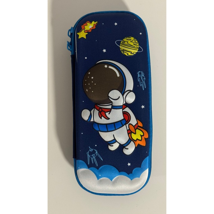 Penar scolar un compartiment, neechipat, 21 x 9 x 4 cm, Astronaut