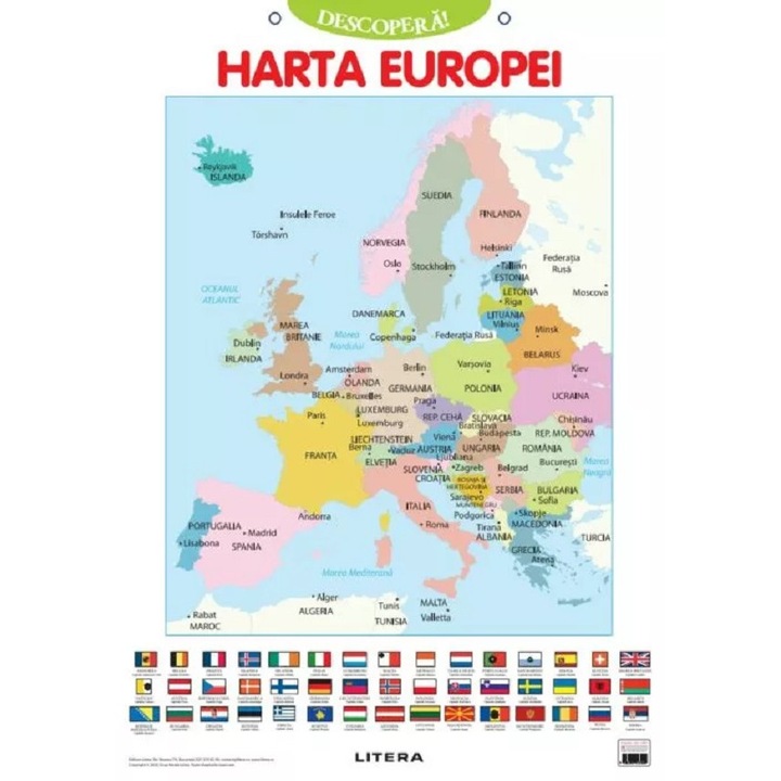 Descopera! Harta Europei. Planse Educationale