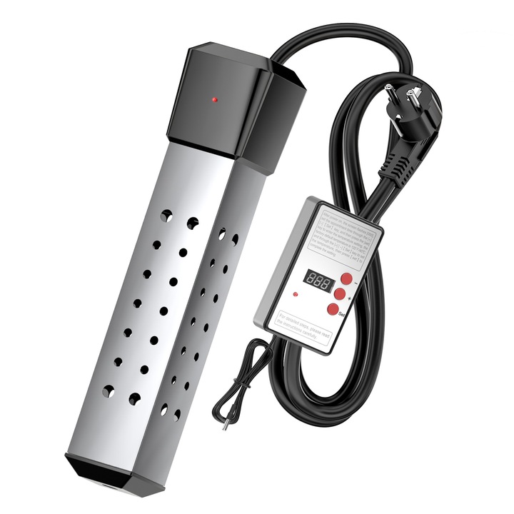 Електрически нагревател за басейн, 2000W, интелигентен таймер, изработен от неръждаема стомана, бързо нагряване, подходящ за бани, кофи, вани за крака и басейни