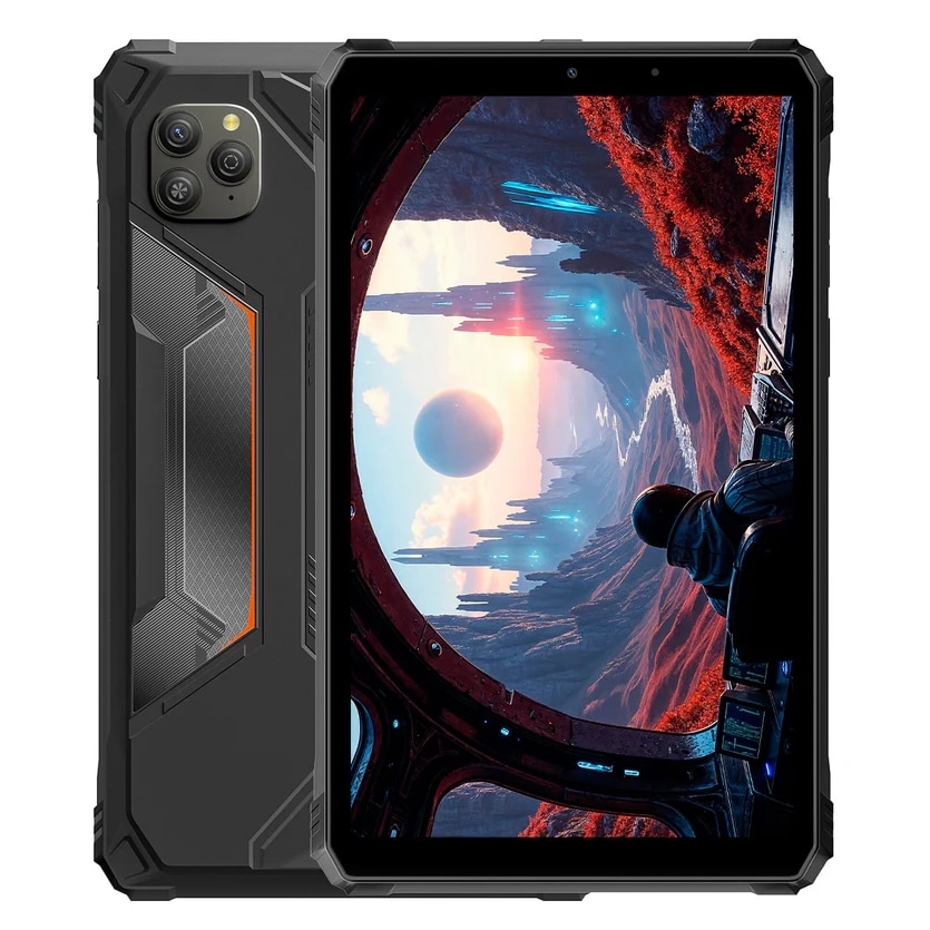 Tableta Blackview Active 5 Rugged, Procesor Octa-Core Unisoc T615, Ecran IPS 90Hz 8.68", 8GB RAM, 128GB Flash, 16MP, Android, NFC, Mod Manusi, TUV, 6600 mAh, 18 W, Dual SIM Negru