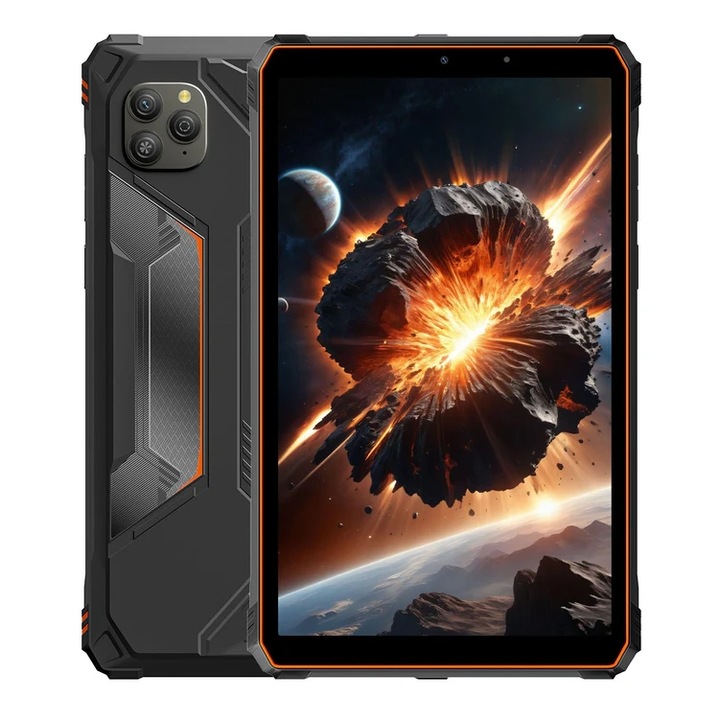 Tableta Blackview Active 5 Rugged, Procesor Octa-Core, 8GB RAM, Portocaliu/Negru, 8.68"