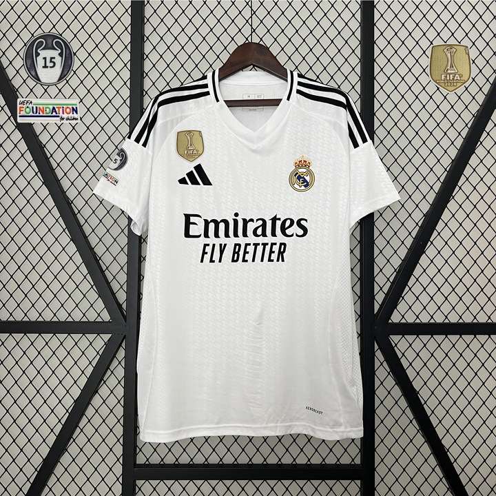 Tricou fotbal barbati, Real Madrid, Poliester, Alb, Alb