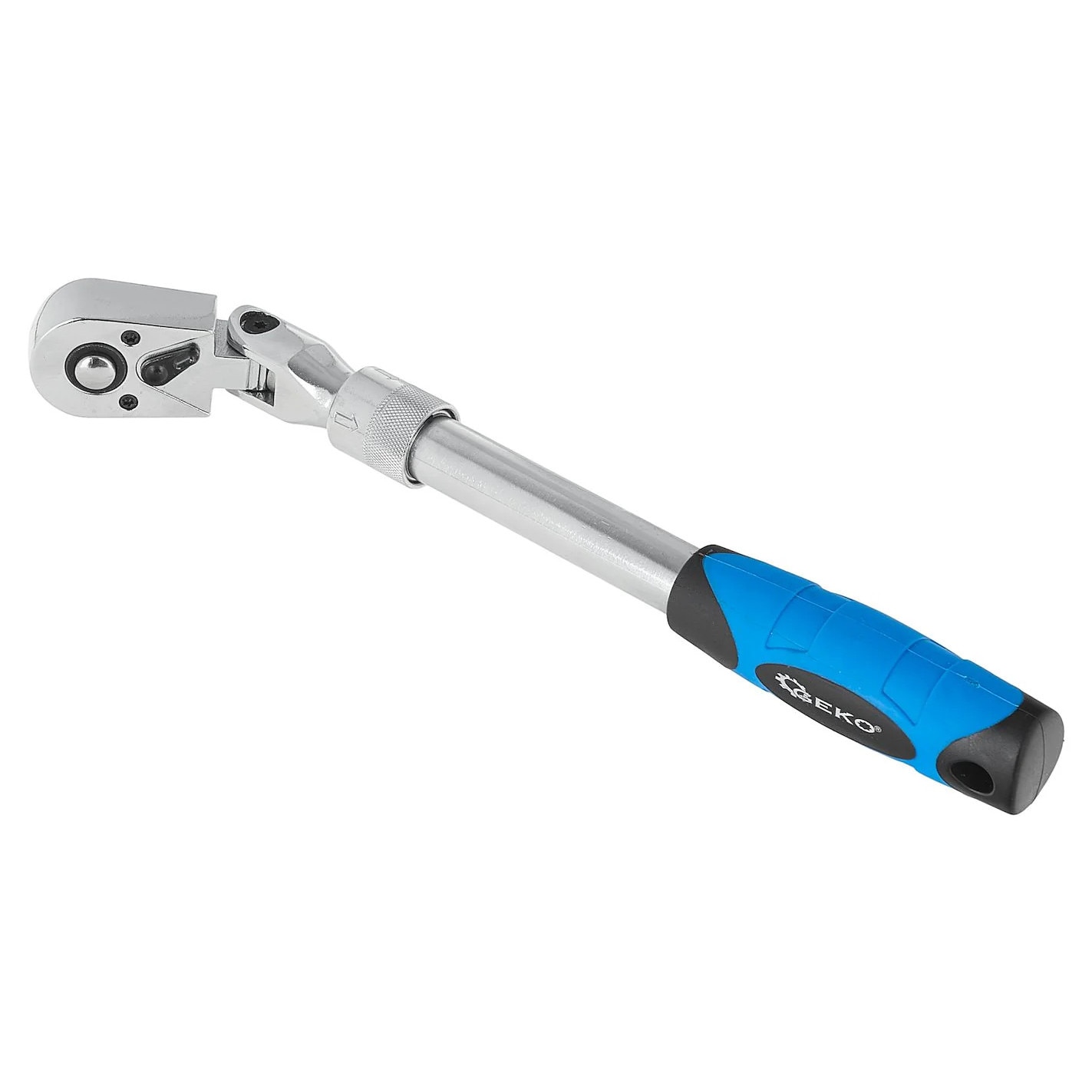 Cheie cu clichet telescopic Geko G10129, cap flexibil, 3/8