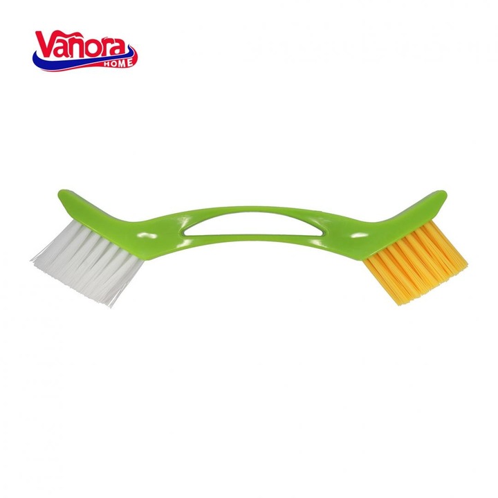 Perie dublă pentru spații înguste, Vanora, verde, 21x4.5x3cm